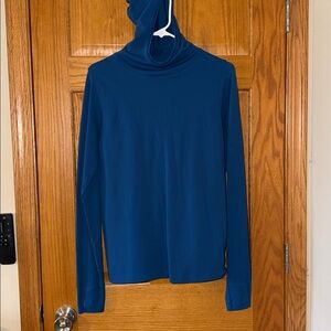 Athleta blue Performance Hooded Pullover
